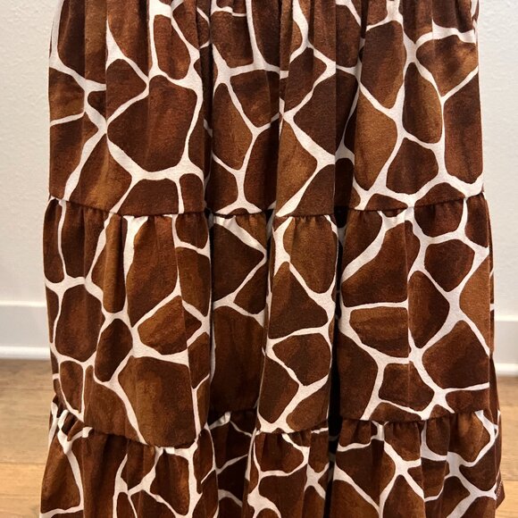 Janie and Jack Brown Giraffe Print Ruffle Sleeve Dress - NWT - Picture 5 of 6